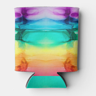 Regenbogenfarben, abstrakter Acrylmix. Dosenkühler