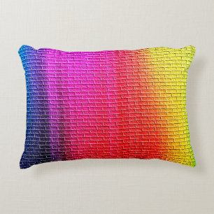 Regenbogenfarben abstraktes Hintergrundbild. Farbv Dekokissen