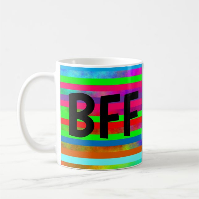 REGENBOGENFARBEN BESTER FREUND BFF KAFFEETASSEN (Links)
