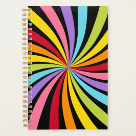 Regenbogenfarben Druck Planer Notizbuch