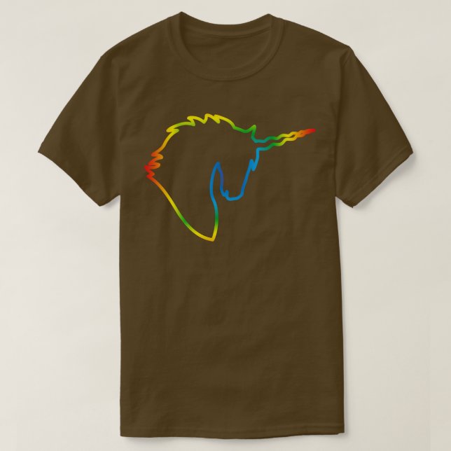 Regenbogenfarben Einhorn 11 T-Shirt (Design vorne)