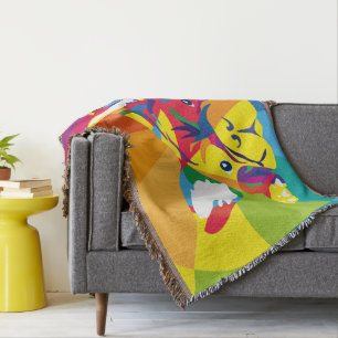 Regenbogenfarben Französische Bulldogge Decke