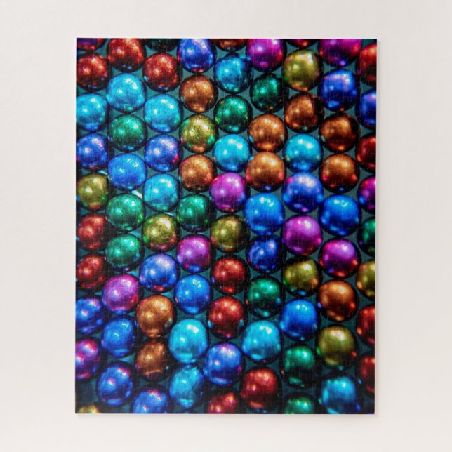 Regenbogenfarben geometrische Kreise herausfordern (Vertikal)