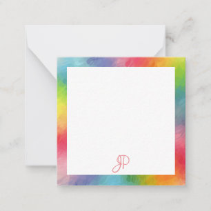 Regenbogenfarben Handschrift Monogramm Vorlage