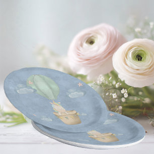 Regenbogenfarben in Ballons, Papierplatte Pappteller