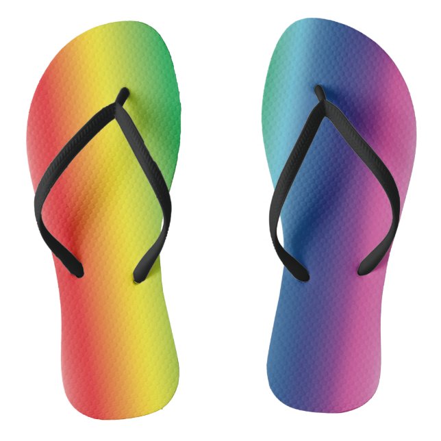 Regenbogenfarben LGBT Stolz Flip Flops (Fußbett)