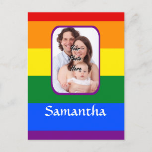 Regenbogenfarben Postkarte