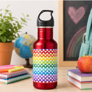 Regenbogenfarben Süßes für den Schulstart Edelstahlflasche