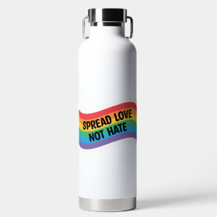 REGENBOGENFARBEN VERBREITET LIEBE NICHT HASS TRINKFLASCHE