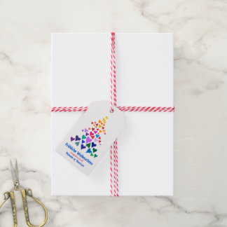 Regenbogenfarben Weihnachtsbaum  Geschenkanhänger