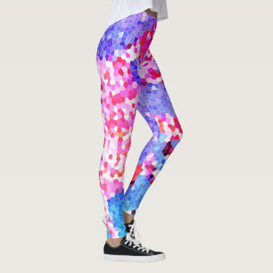 Regenbogenfarbene Glas-Meerjungfrau-Leggings Yoga- Leggings