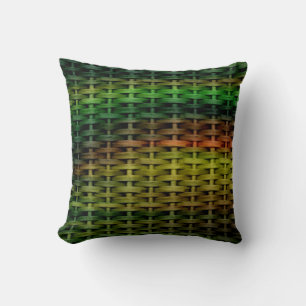 Regenbogenfarbene Korb-Grafikdesign Kissen