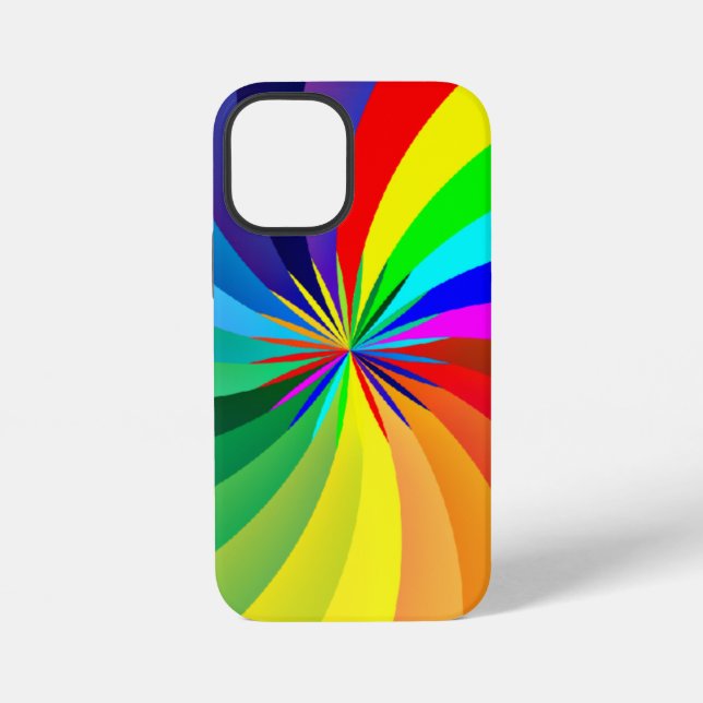 Regenbogenfarbene Mandala-46556 iPhone 12 Mini Hülle (Rückseite)