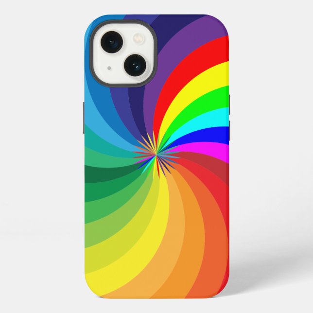 Regenbogenfarbene Mandala-46556 iPhone Hülle (Rückseite)