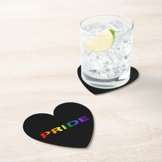 Regenbogenfarbene Pride-Wort Untersetzer (Vor Ort)
