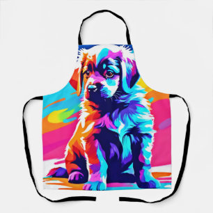 Regenbogenfarbener Hundekunst Schürze