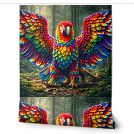 Regenbogenfarbener Papageien-Luxus-Wallpaper/Homed Tapete