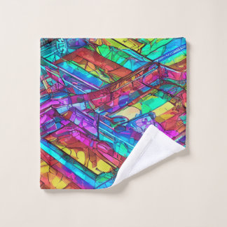 Regenbogenfarbener Waschlappen