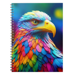 Regenbogenfarbener Weißkopfseeadler-654568 Notizblock
