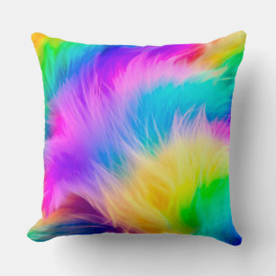 Regenbogenfarbenes Felldesign-75293 Kissen