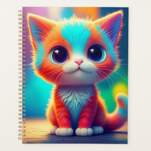 Regenbogenfarbenes Kätzchen-Cartoon-Design-68677 Planer