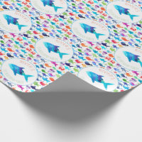 Regenbogenfarbenfisch unter dem Party