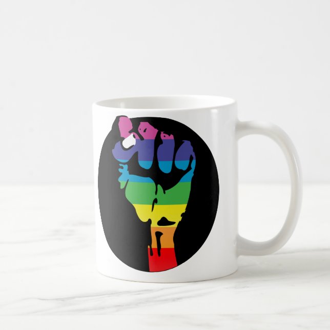 Regenbogenfäuste der Wut Kaffeetasse (Rechts)