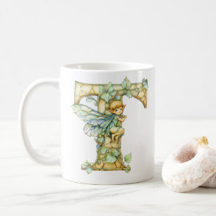Regenbogenfee Initial 'T' Kaffeetasse
