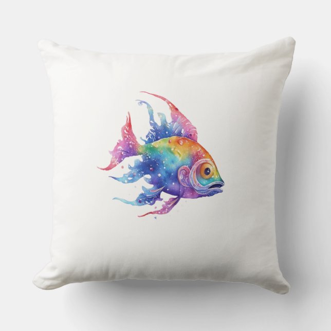 Regenbogenfisch 3 groß kissen (Vorderseite)