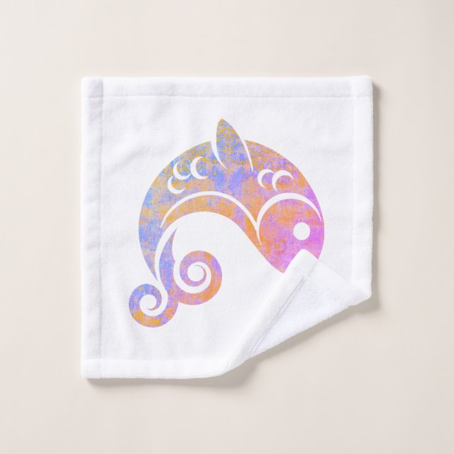 Regenbogenfisch Badhandtuch Set (Waschlappen)