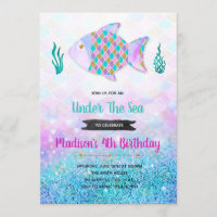 Regenbogenfisch Party Einladung