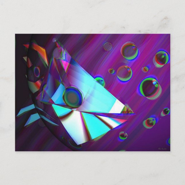 Regenbogenfisch Postkarte (Vorderseite)