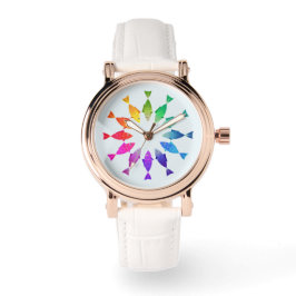 Regenbogenfische im Ozean niedliches farbiges Must Armbanduhr