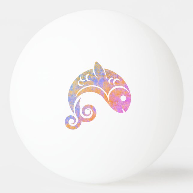 Regenbogenfische Tischtennisball (Vorderseite)