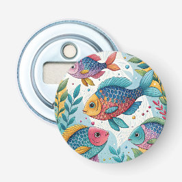 Regenbogenfische unter Wasser Flaschenöffner