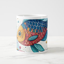 Regenbogenfische unter Wasser Jumbo-Tasse