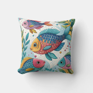 Regenbogenfische unter Wasser Kissen