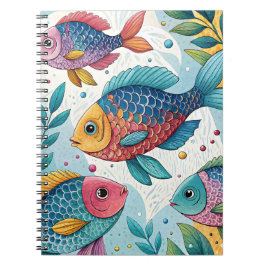 Regenbogenfische unter Wasser Notizblock