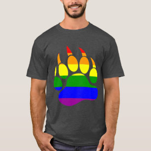Regenbogenflagge Bärenpranke Gay Pride Farben T-Shirt