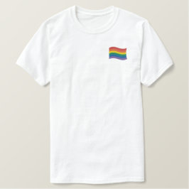 Regenbogenflagge Besticktes T-Shirt