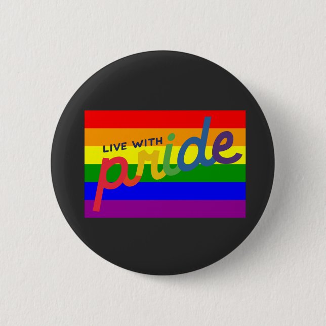Regenbogenflagge Button (Vorderseite)