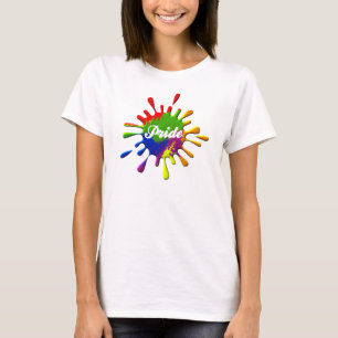 Regenbogenflagge Farben Splash T-Shirt