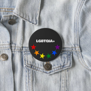 REGENBOGENFLAGGE FARBEN STERNE + Ihre Ideen Button