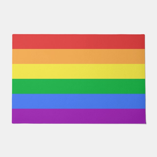 Regenbogenflagge Fußmatte (Vorderseite)