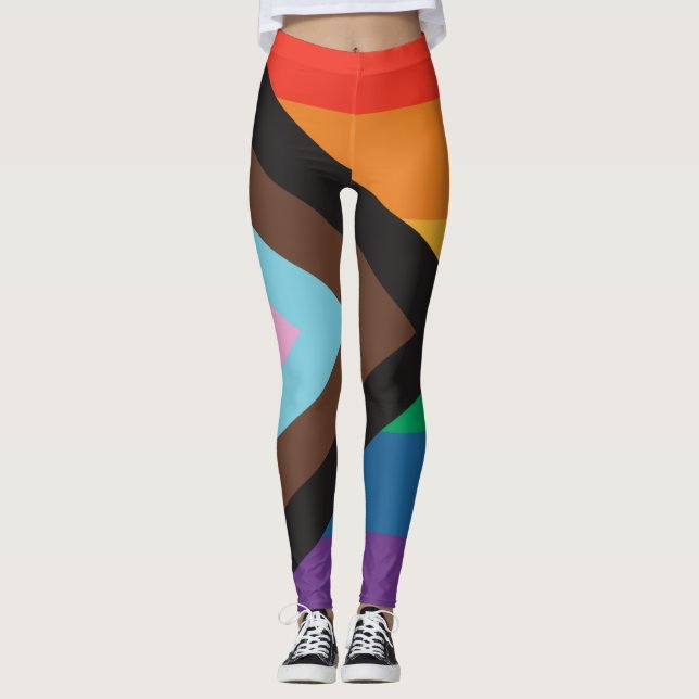 Regenbogenflagge  leggings (Vorderseite)