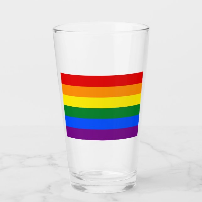 Regenbogenflagge (LGBT) Glas (Vorderseite)