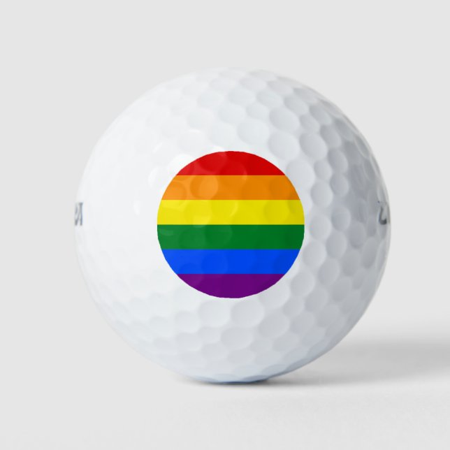 Regenbogenflagge (LGBT) Golfball (Vorderseite)
