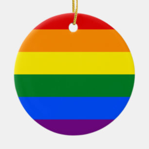 Regenbogenflagge (LGBT) Keramik Ornament