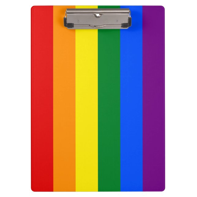 Regenbogenflagge (LGBT) Klemmbrett (Vorderseite)