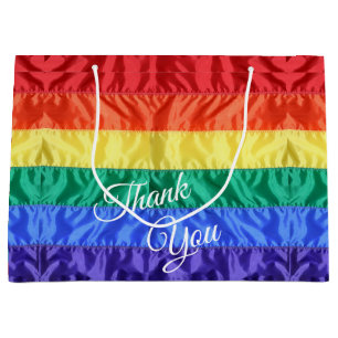 Regenbogenflagge LGBT LGBTQ+ Regenbogenstreifen Ga Große Geschenktüte